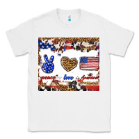 White peace love america Classic Tee - TumblerDesignByShophia
