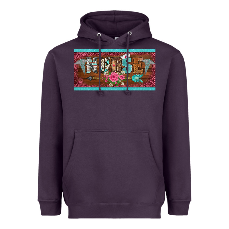 Western Nurse With Medical  Symbol Caduceus And Arrow License Plate Te Heavyweight Hoodie by BarkalooDesign | Teevron