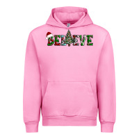 Fuchsia Pink believe Christmas tree Urban Hoodie - AdoDesignShop
