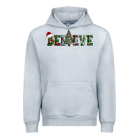 Heather Grey believe Christmas tree Urban Hoodie - AdoDesignShop