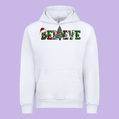 Believe Christmas Tree Urban Hoodie Designed By Adodesignshop