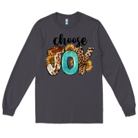 Smoke Western Choose Joy Long Sleeve Tee - FaDigitalArtStudio