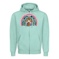 Seafoam easter cross daisy egg rainbow Zipper Hoodie - Artiststas