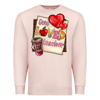 Pale Pink one loved teacher Premium Sweatshirt - BarkalooDesign