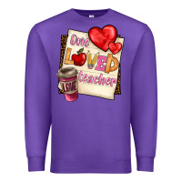 Purple one loved teacher Premium Sweatshirt - BarkalooDesign