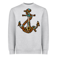 Heather Grey western anchor Heavyweight Sweatshirt - RacoonDesign
