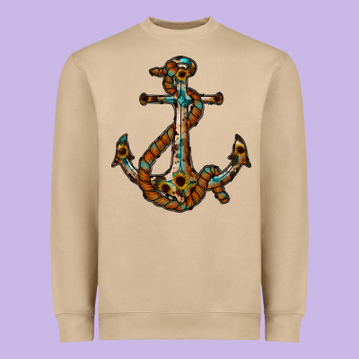 Western Anchor Heavyweight Sweatshirt Designed By Racoondesign