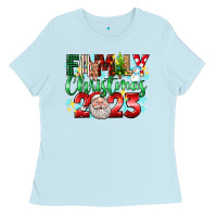 Baby Blue family christmas 2023 Ladies Tee - texasbilliewilder