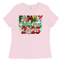Bubblegum Pink family christmas 2023 Ladies Tee - texasbilliewilder