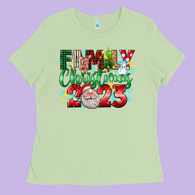 Family Christmas 2023 Ladies Tee Designed By Texasbilliewilder