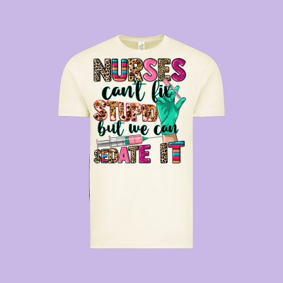 Cowgirl Nurses Can't Fix Stupid Vintage Tee Designed By Cowgirlartshop