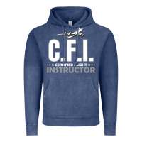 Vintage Denim CFI CFI Certified Flight Pilot Gift CFI Flying Instructor Vintage Hoodie - longCreatives