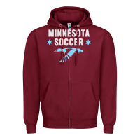 Burgundy Minnesota Soccer Fan Gear  FC , United T Zipper Hoodie - longCreatives