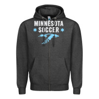 Charcoal Heather Minnesota Soccer Fan Gear  FC , United T Zipper Hoodie - longCreatives