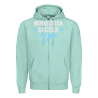 Seafoam Minnesota Soccer Fan Gear  FC , United T Zipper Hoodie - longCreatives