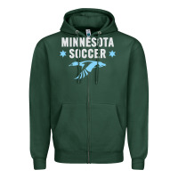 Sports Green Minnesota Soccer Fan Gear  FC , United T Zipper Hoodie - longCreatives