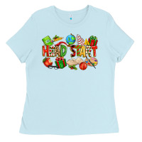 Baby Blue christmas head start Ladies Tee - texasbilliewilder