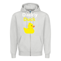 Dove Grey Funny Daddy Duck Rubber Duck Zipper Hoodie - longCreatives