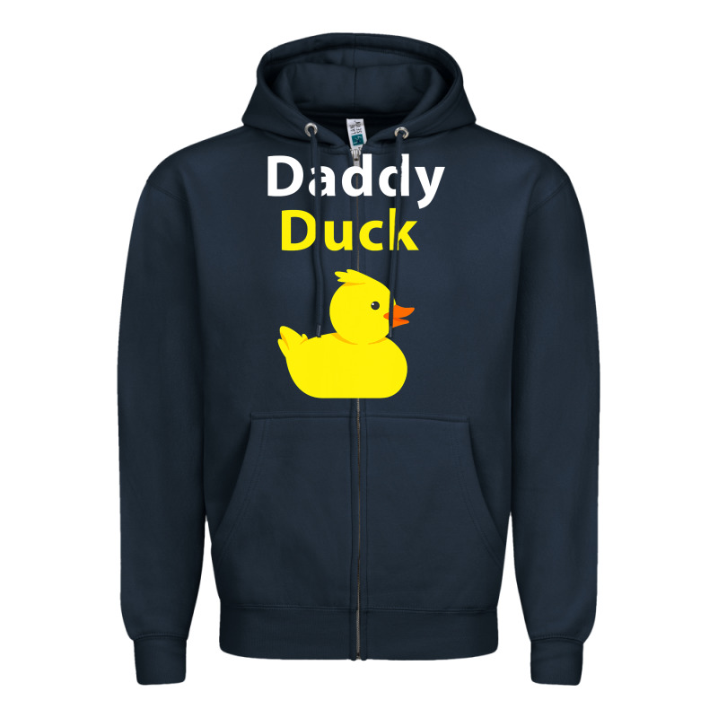 Funny Daddy Duck Rubber Duck Zipper Hoodie by longCreatives | Teevron