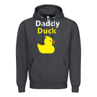Smoke Funny Daddy Duck Rubber Duck Zipper Hoodie - longCreatives
