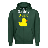 Sports Green Funny Daddy Duck Rubber Duck Zipper Hoodie - longCreatives