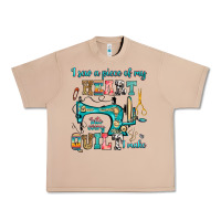 Burro i sew a piece of my heart into every quilt i make Urban Heavy Tee - RanaPortraitStore