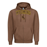 Chestnut Womens Wyoming Cowboys Apparel Fan Favorite Arch Zipper Hoodie - longCreatives