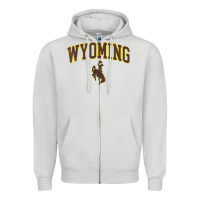 Dove Grey Womens Wyoming Cowboys Apparel Fan Favorite Arch Zipper Hoodie - longCreatives