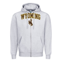 Heather Grey Womens Wyoming Cowboys Apparel Fan Favorite Arch Zipper Hoodie - longCreatives