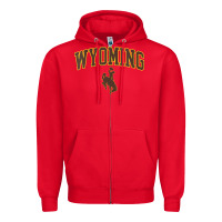 Red Womens Wyoming Cowboys Apparel Fan Favorite Arch Zipper Hoodie - longCreatives