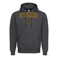Smoke Womens Wyoming Cowboys Apparel Fan Favorite Arch Zipper Hoodie - longCreatives
