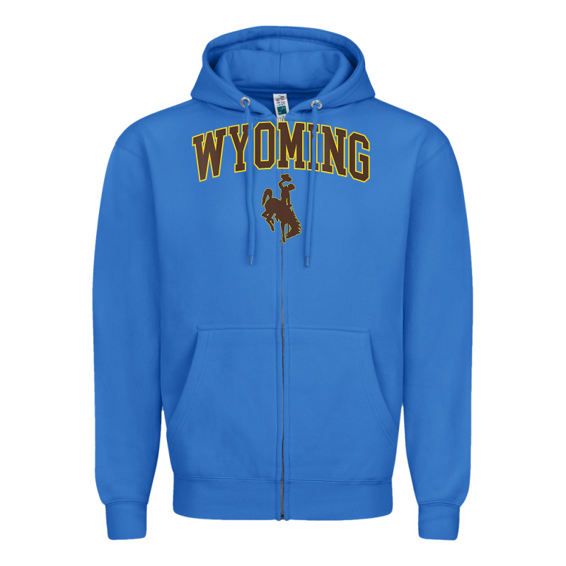 Womens Wyoming Cowboys Apparel Fan Favorite Arch Zipper Hoodie by longCreatives | Teevron