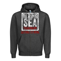 Charcoal Heather Bering Sea Fisherman second to none dutch harbor Alaska Zipper Hoodie - longCreatives