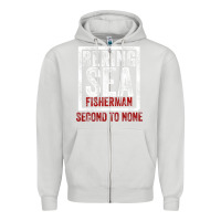 Dove Grey Bering Sea Fisherman second to none dutch harbor Alaska Zipper Hoodie - longCreatives