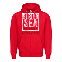 Red Bering Sea Fisherman second to none dutch harbor Alaska Zipper Hoodie - longCreatives