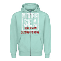 Seafoam Bering Sea Fisherman second to none dutch harbor Alaska Zipper Hoodie - longCreatives