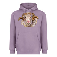 Lavender merino wool ram Heavyweight Hoodie - BarkalooDesign