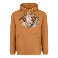 Meerkat merino wool ram Heavyweight Hoodie - BarkalooDesign