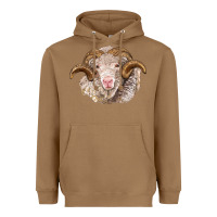 Toasted Coconut merino wool ram Heavyweight Hoodie - BarkalooDesign