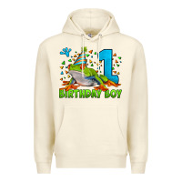Sandshell birthday boy frog age 1 Premium Hoodie - LillyAllenDesigns