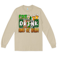 Mushroom St. Patrick's Eat drink and be Irish Long Sleeve Tee - OliviaCreatesArt