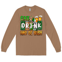 Toasted Coconut St. Patrick's Eat drink and be Irish Long Sleeve Tee - OliviaCreatesArt