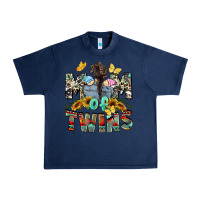 Navy Mom of twins Mother's Day Urban Heavy Tee - CowGirlArtShop