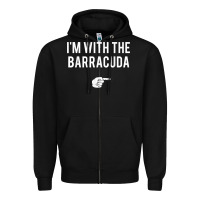 Black I_m With Barracuda Halloween Costume Party Matching Zipper Hoodie - longCreatives