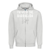 Dove Grey I_m With Barracuda Halloween Costume Party Matching Zipper Hoodie - longCreatives