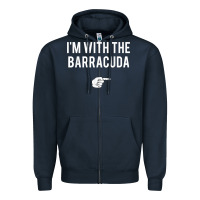 Navy I_m With Barracuda Halloween Costume Party Matching Zipper Hoodie - longCreatives