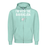Seafoam I_m With Barracuda Halloween Costume Party Matching Zipper Hoodie - longCreatives