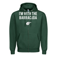 Sports Green I_m With Barracuda Halloween Costume Party Matching Zipper Hoodie - longCreatives