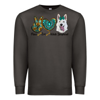 Smoke peace love white Sepherd Premium Sweatshirt - BarkalooDesign
