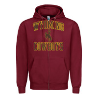 Burgundy Wyoming Cowboys Men's Apparel Gameday Arch Over Cowboys Sweat Zipper Hoodie - longCreatives